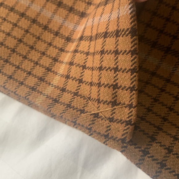 Wilfred oversized camel check notch collar 2 button men’s style blazer BWOT - Picture 7 of 11